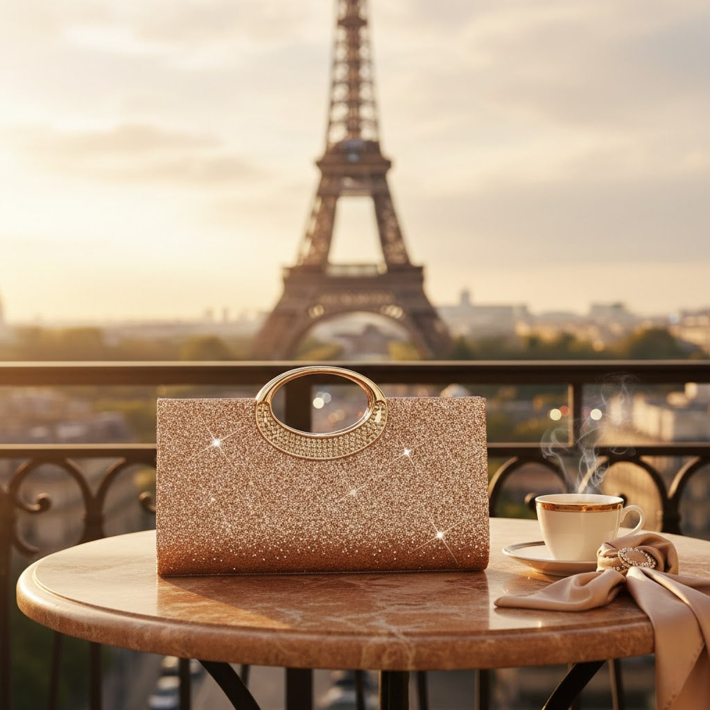 Radiant Crystal Evening Clutch β Timeless Glamour for Unforgettable Nights